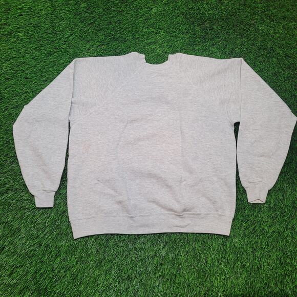 Vintage 90s Hanes Made in USA Boston Sweatshirt Mens Large Raglan Sleeve - Picture 5 of 7
